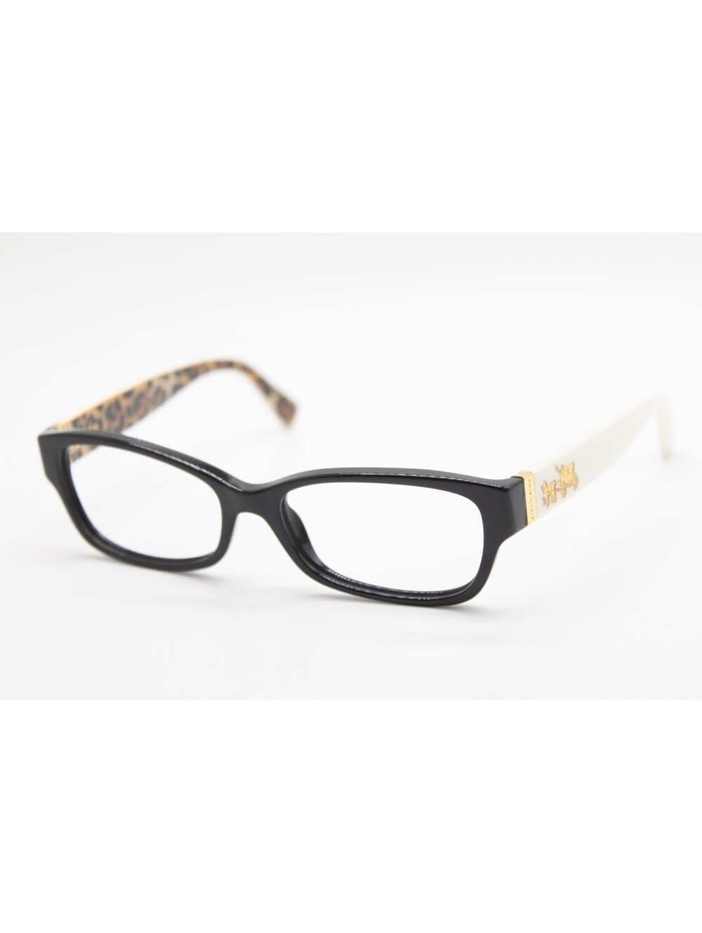 NEW COACH HC 6078 5336 BLACK IVORY WILD BEAST AUTHENTIC EYEGLASSES 52-16